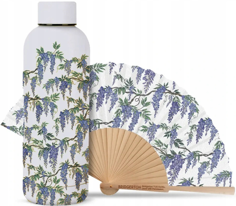 Bridgerton Set - Blue Wisteria (láhev 500 ml, vějíř)