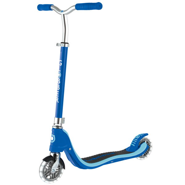 Globber Koloběžka dětská Flow 125 Lights Navy Blue svítící kolečka
