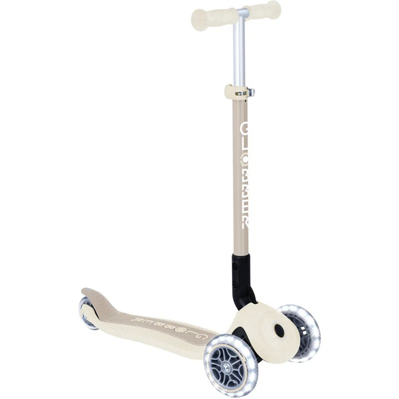 Globber primo skládací dětská koloběžka s led kolečky eco, coconut