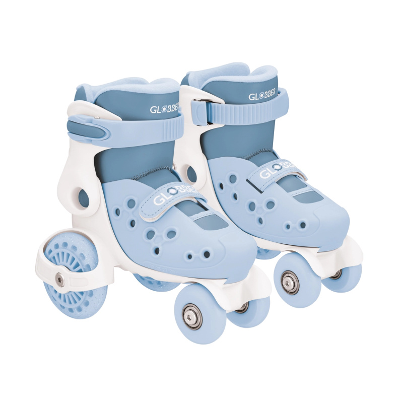 Globber dětské čtyřkolové brusle learning skates nastavitelné 26–29 popelavě modré