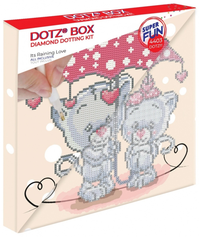DIAMOND DOTZ DOTZIES Diamantové malování Láska v dešti DBX005 28 x 28 cm