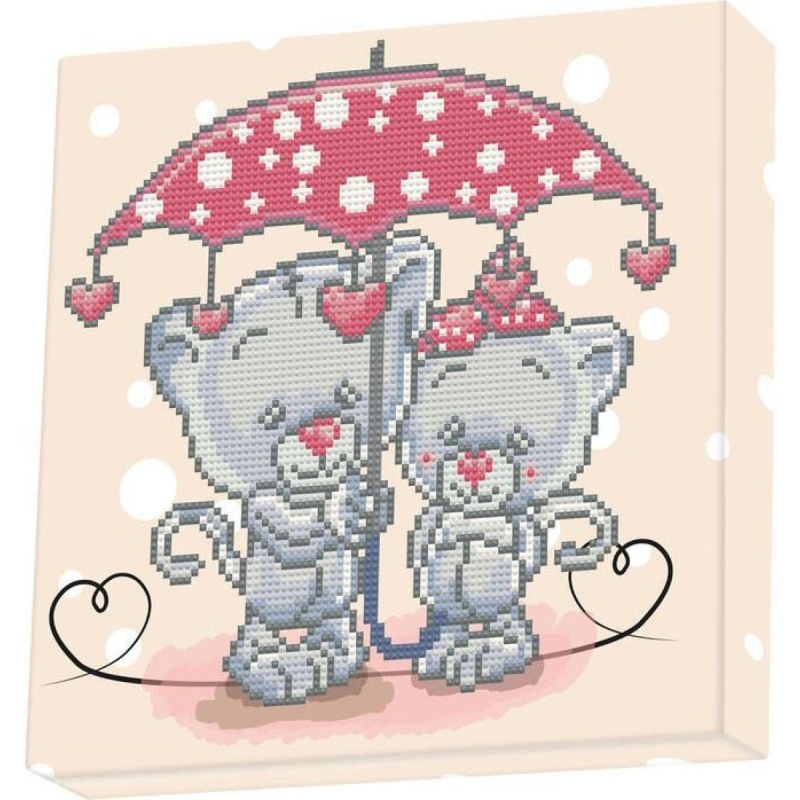 DIAMOND DOTZ DOTZIES Diamantové malování Láska v dešti DBX005 28 x 28 cm