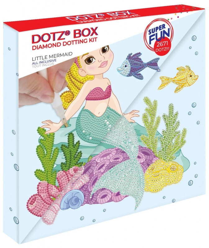 DIAMOND DOTZ DOTZIES Diamantové malování Malá mořská víla DBX016 28 x 28 cm
