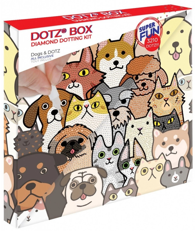 DIAMOND DOTZ DOTZIES Diamantové malování Zvířecí smečka DBX028 28 x 28 cm