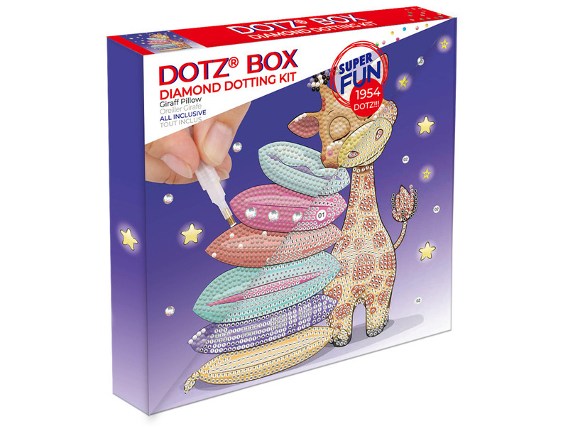 DOTZIES Diamantové malování Spící žirafa 22 x 22 cm