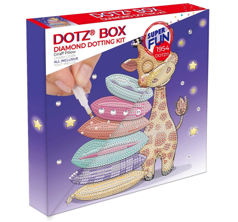 DOTZIES Diamantové malování Spící žirafa 22 x 22 cm