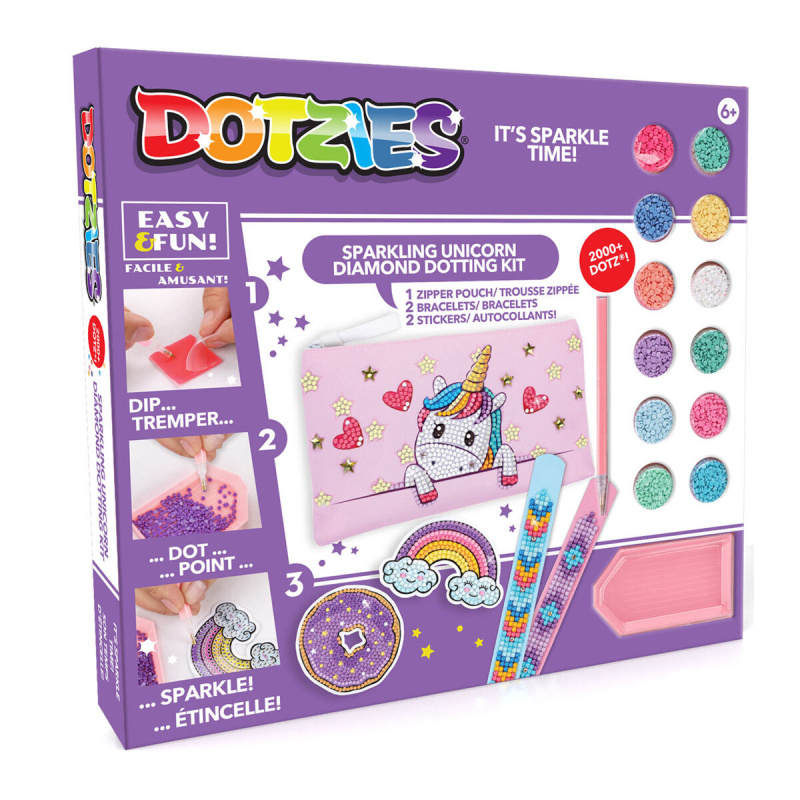 Dotzies Diamantové malování - Jednorožec - Velká sada