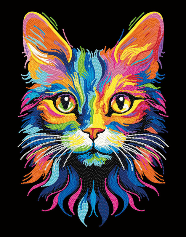 DIAMOND DOTZ Neon Kočka