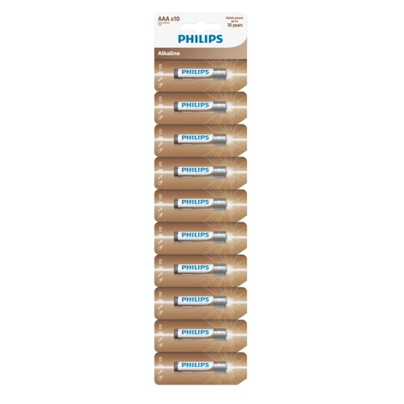 PHILIPS LR03AL10S/10 Entry Alkaline mikrotužkové baterie 10 kusů