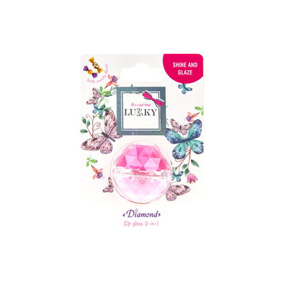 LUKKY lesk na rty diamant 2 v 1 fuchsiový 2 х 5 ml