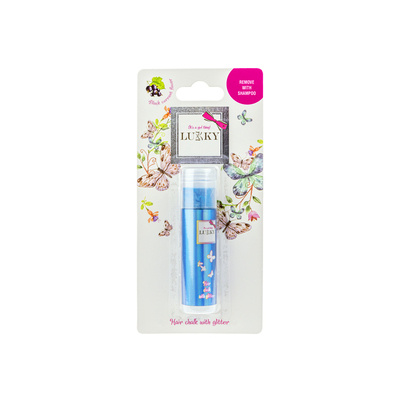 LUKKY křída na vlasy se třpytkami, modrá