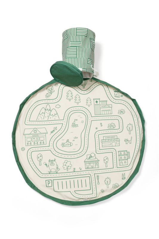 Play&Go Soo Úložný koš s podložkou Roadmap