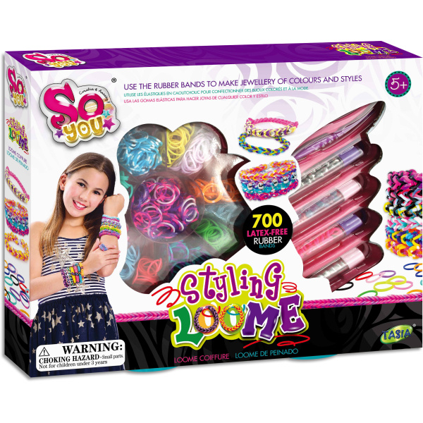 TASIA - Sada na výrobu náramků z gumiček - 700 ks bez latexu