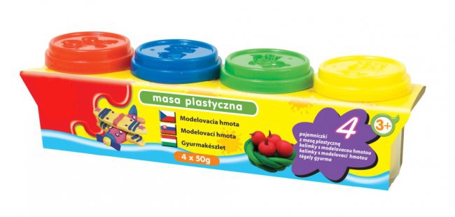 Modelovací hmota – sada 4 kelímků (4 barvy)