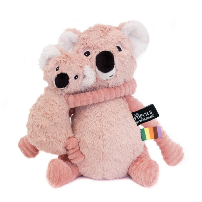 PTIPOTOS Plyšová koala Trankilou růžová - máma s miminkem