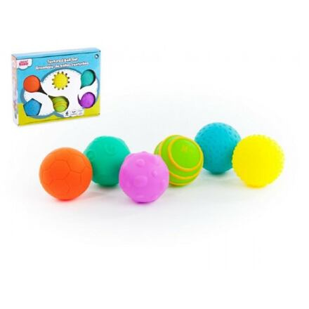Teddies Sada míčků s texturou gumové 6cm v krabici