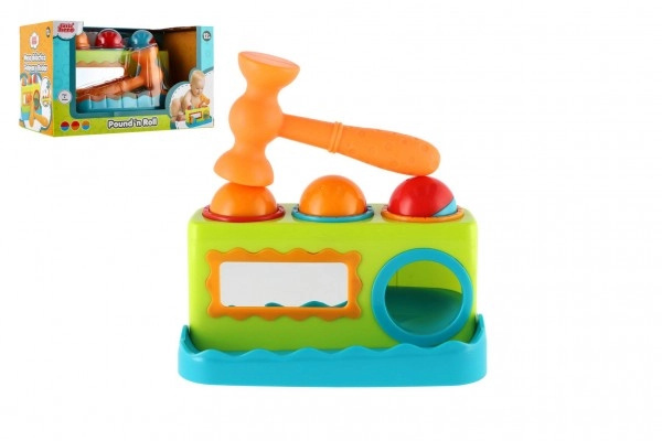 Teddies Zatloukačka s kladívkem se zrcátkem plast 21 cm