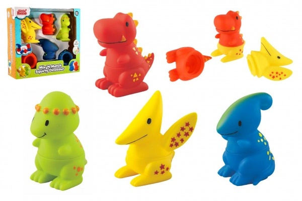 Teddies Dino saurus skládací gumový v krabici 26x24x8cm