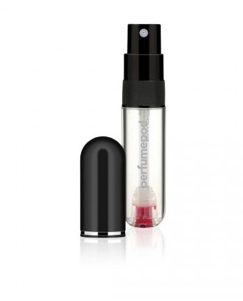 Travalo Perfume  Essentials Black  plnitelný flakón s rozprašovačem 5 ml