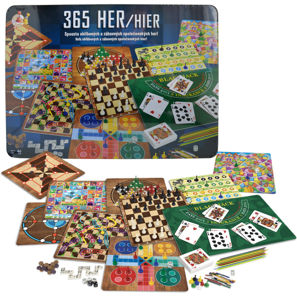 STUDO GAMES - 365 společenských her v plechovém pouzdře