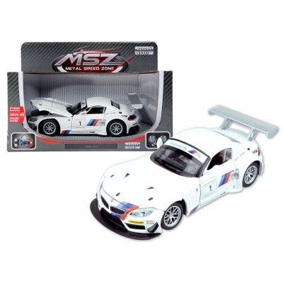 HM Studio kovový model BMW Z4 GT3 1:24 bílé