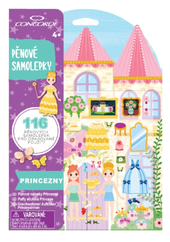 Concorde Pěnové samolepky - Princezny