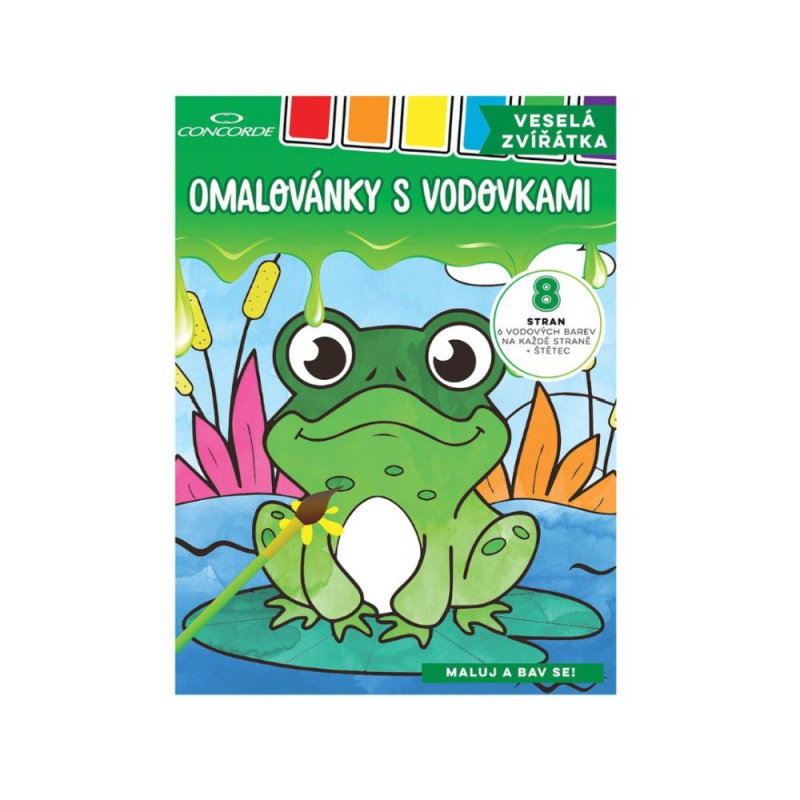 Omalovánky s vodovkami - Veselá zvířátka A4 - kniha z kategorie Omalovánky