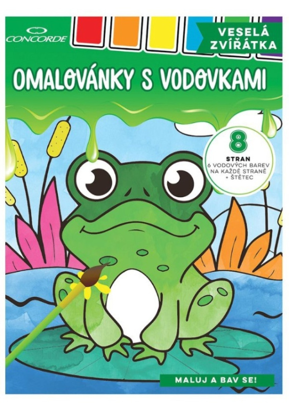 Omalovánky s vodovkami - Veselá zvířátka A4 - kniha z kategorie Omalovánky