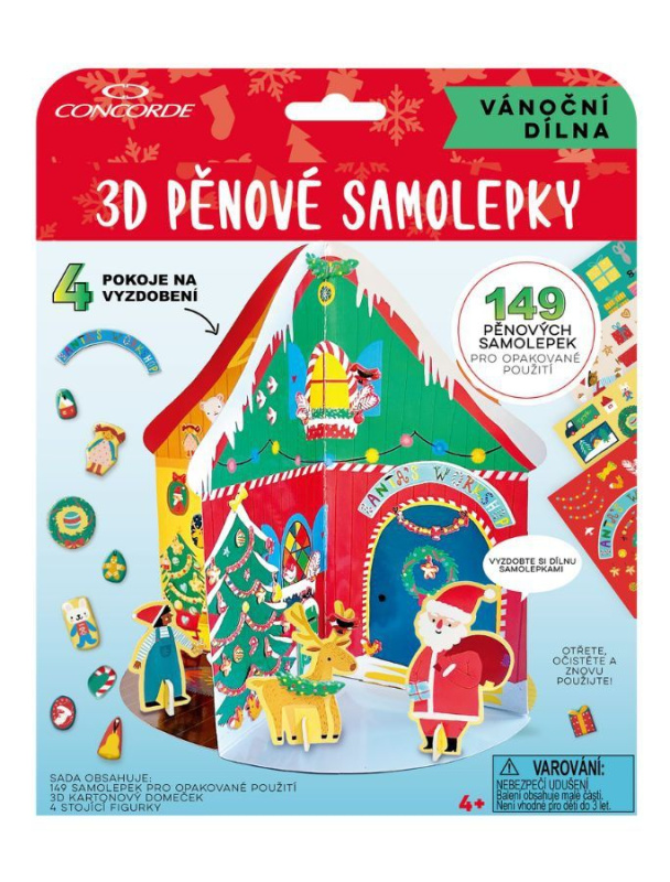 3D pěnové samolepky CONCORDE Vánoční dílna CONCORDE