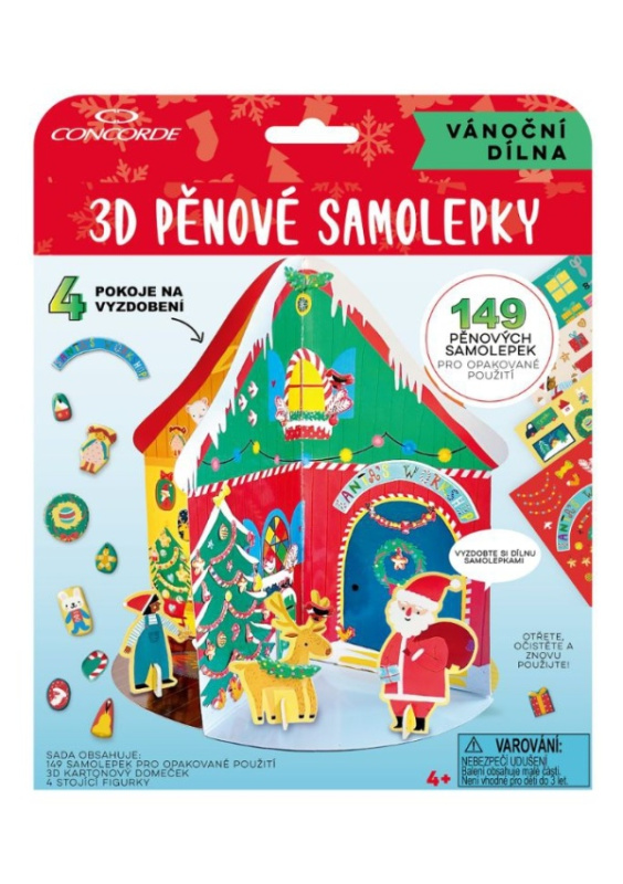 3D pěnové samolepky CONCORDE Vánoční dílna CONCORDE