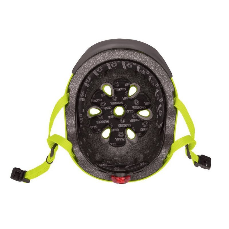 Globber Dětská přilba Elite - Kytičková XS/S (48-53 cm) - limetkově zelená
