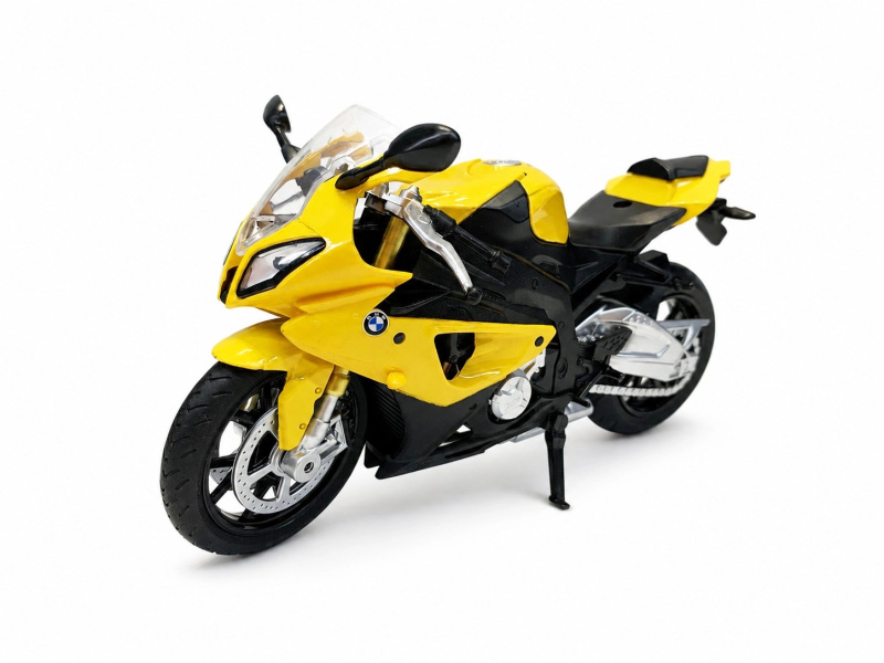 MSZ model motocyklu BMW S1000 RR žlutý 1:12 - 1 kus