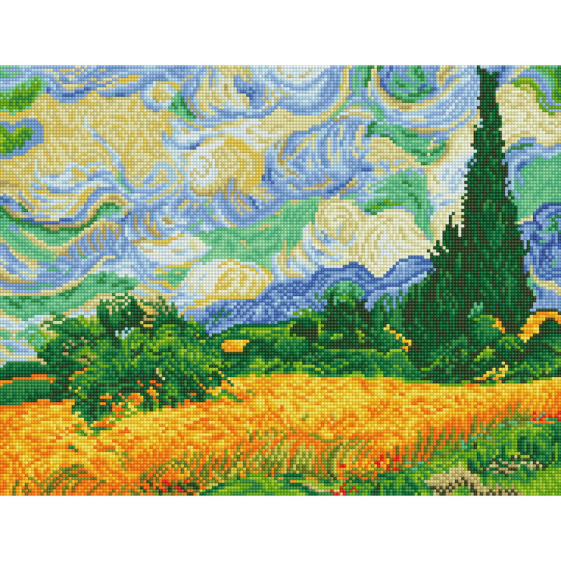 DIAMOND DOTZ Pšeničná pole (Van Gogh)