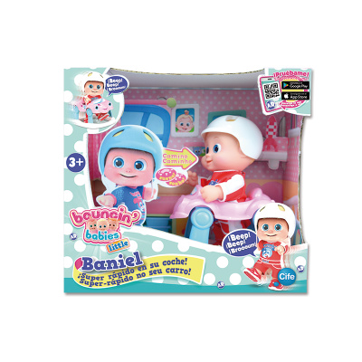 Miminko Bouncin Babies v autíčku Baniel