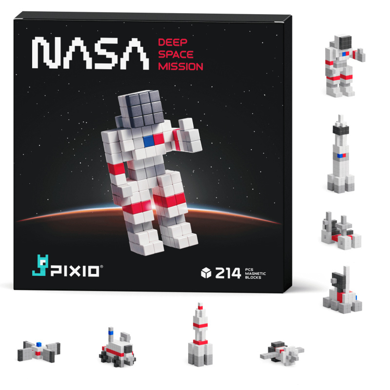 PIXIO magnetická stavebnice - NASA Space Mission - 214 ks