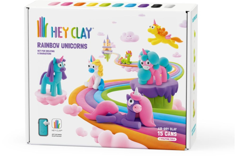 Hey Clay kreativní sada – duhoví jednorožci