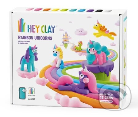 Hey Clay kreativní sada – duhoví jednorožci