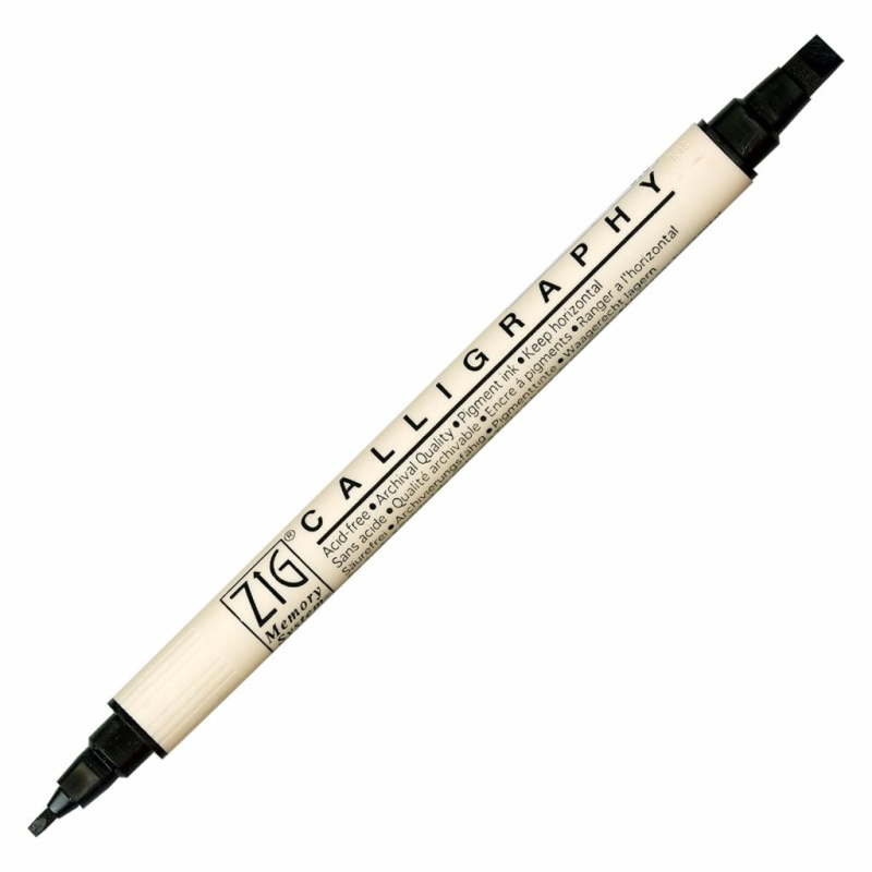 Kaligrafické pero ZIG Calligraphy se dvěma hroty černé
