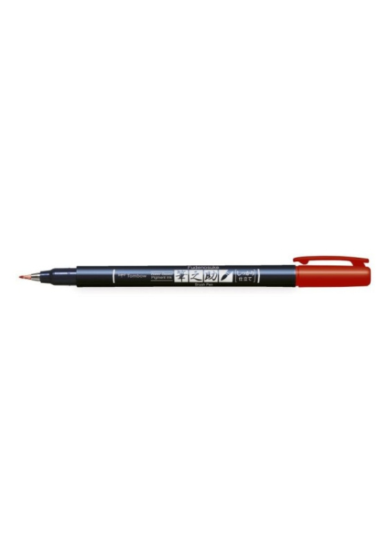 Tombow Štětcový fix Tombow Fudenosuke, tvrdý hrot - VYBERTE ODSTÍN - Štětcový fix Tombow Fudenosuke, tvrdý hrot - červený