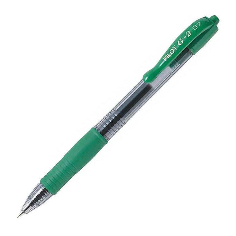 Pilot G-2 Gelový roller 0,7 mm - zelený