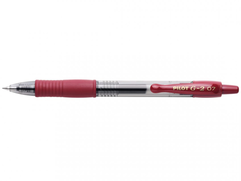 Pilot G-2 Gelový roller 0,7 mm - tmavě červený