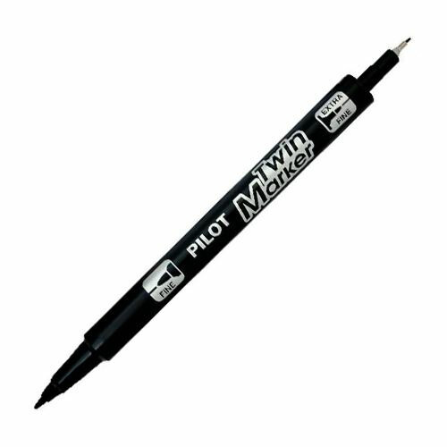 Pilot Twin Marker - permanentní popisovač - černý
