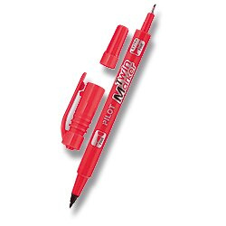 Popisovač Pilot Begreen Twin marker - červený