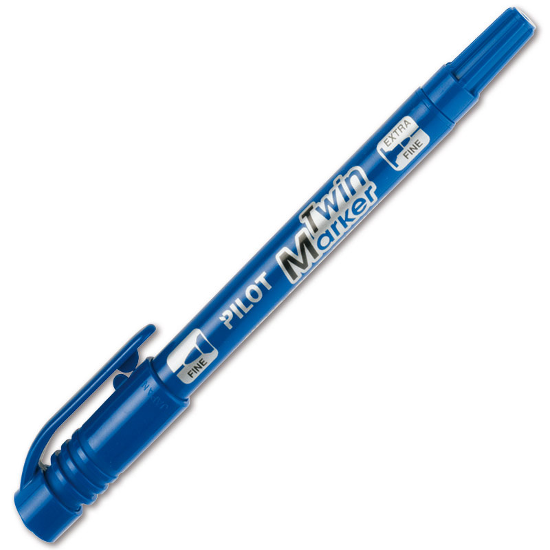 Popisovač Pilot Begreen Twin marker - modrý