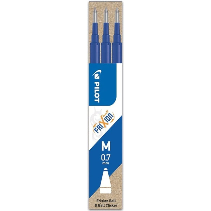 Pilot FriXion M, modrá náhradní náplň do rolleru, šířka stopy 0,35 mm, šířka hrotu 0,7 mm