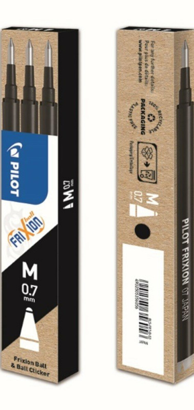 FriXion M 0.7mm náplň černá 3 ks Pilot