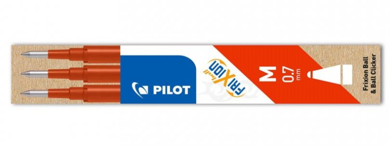 FriXion M 0.7mm náplň červená 3 ks Pilot