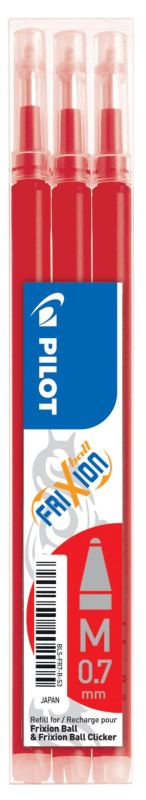 FriXion M 0.7mm náplň červená 3 ks Pilot
