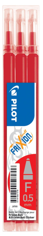FriXion Clicker 0.5mm náplň červená 3 ks Pilot