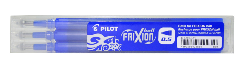 Náplň pro gelový roller Pilot Frixion 0,25 mm - modrá, 3 ks